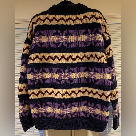 Vintage Rey Wear Ecuadorian wool sweater. SZ L/xL - Picture 2 of 3